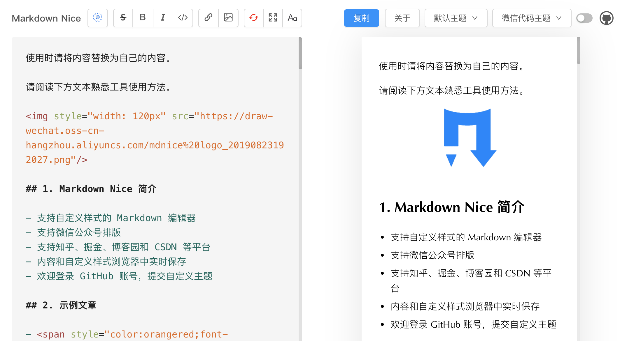 Markdown Nice-微信公众号排版神器